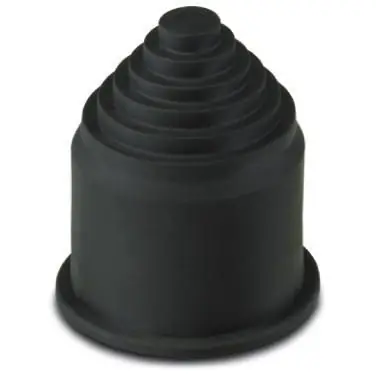 Zertifiziert Übergangstülle, (L) 44.2 mm, Kopf-Ø 34.5 mm, TPE, schwarz, 3240979