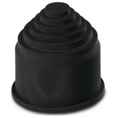 Expressversand Übergangstülle, (L) 46 mm, Kopf-Ø 42.5 mm, TPE, schwarz, 3240980