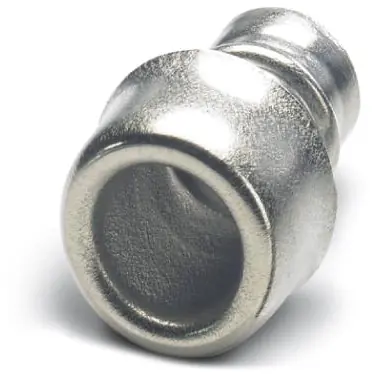 Kabelschutz Endtülle, Montage-Ø 45 mm, Messing, silber, für Schutzschläuche, 3241071 Saisonangebot